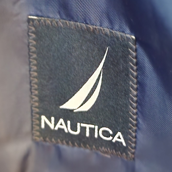 Nautica Navy Blue Men's Blazer Suit Coat Jacket 42R Navy Blue - Picture 3 of 10